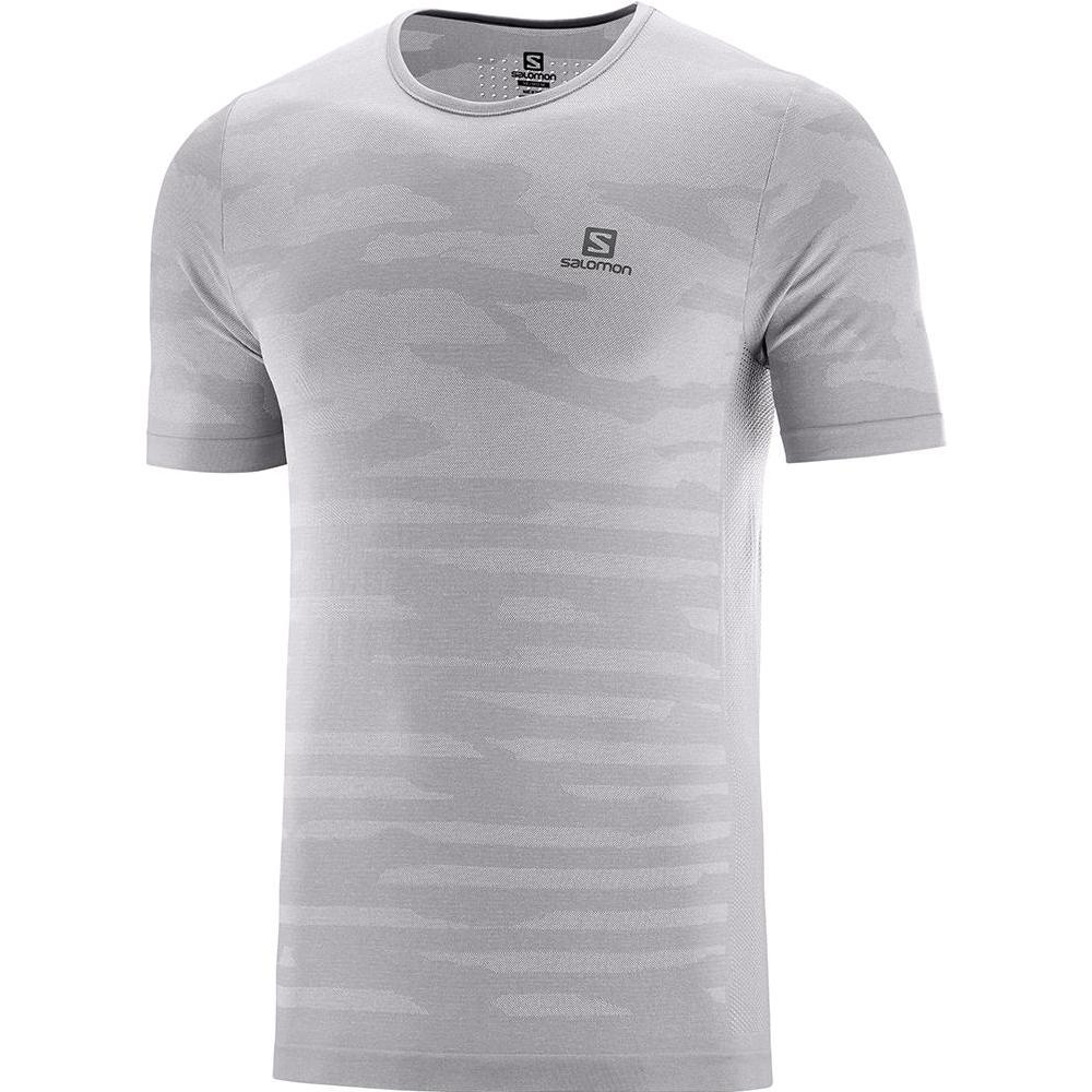 Salomon Israel XA CAMO M - Mens T shirts - Grey (XFPR-82560)